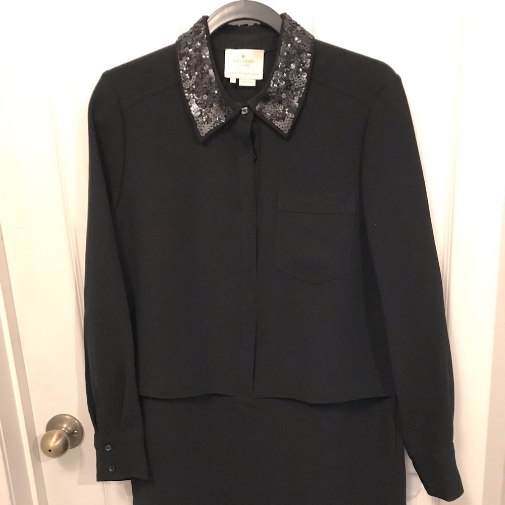 Kate Spade black shirt dress